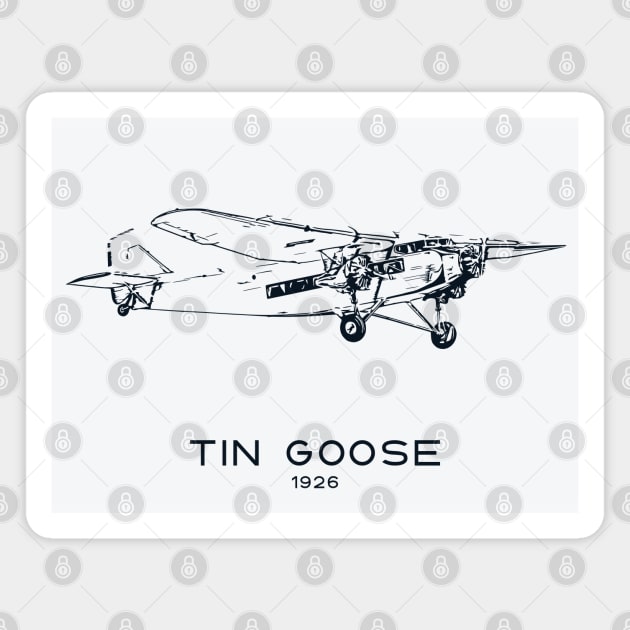 Tin Goose - Early Commercial Aircraft Magnet by Lakeric